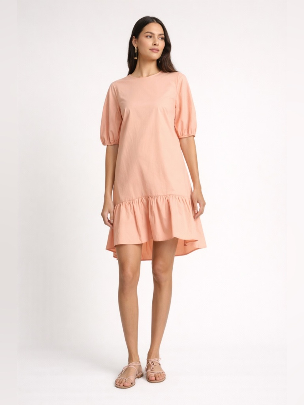 Topshop Cotton Poplin Open-Back Dress Size US 6